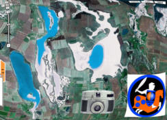 Fotomontage: PS VERLAG beweist Existenz von wegen Sommertrockenheit schrumpfenden Krimgewässern